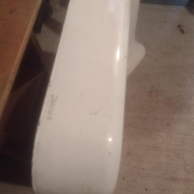 Vintage Cast Iron Single Basin Pedestal Sink Two Piece