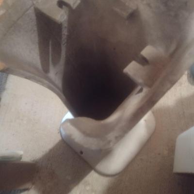 Vintage Cast Iron Single Basin Pedestal Sink Two Piece