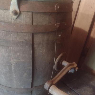 Antique Large Capacity Wood Slat Churn Barrell No Stand