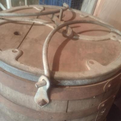 Antique Large Capacity Wood Slat Churn Barrell No Stand