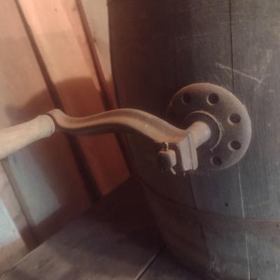 Antique Large Capacity Wood Slat Churn Barrell No Stand
