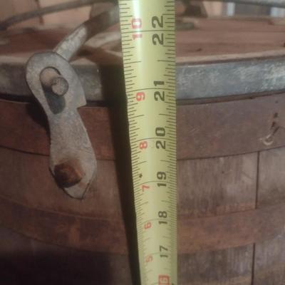 Antique Large Capacity Wood Slat Churn Barrell No Stand