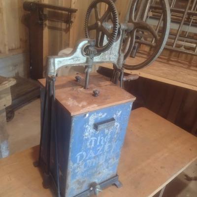 Antique Metal Bin Hand Crank Dazey Butter Churn