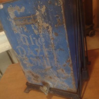 Antique Metal Bin Hand Crank Dazey Butter Churn