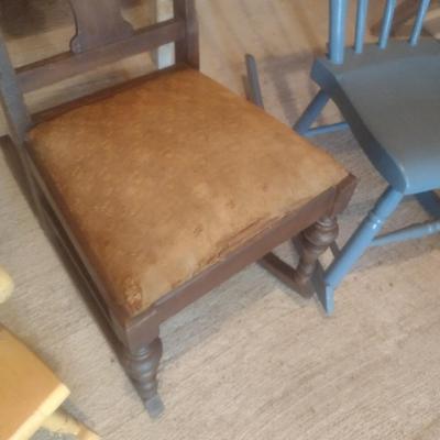 Set of Three Vintage Rocking Chairs Various Era Designs
