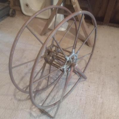 Vintage Metal Hose Reel