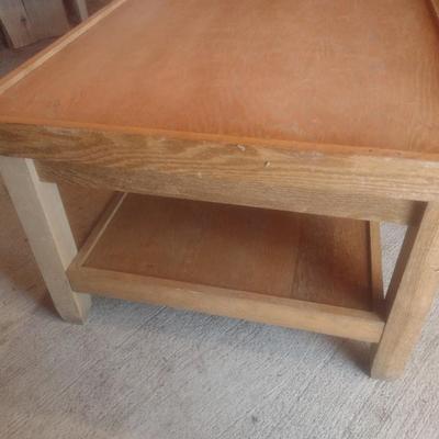 Hand Crafted Double Tier Worktable Two Piece