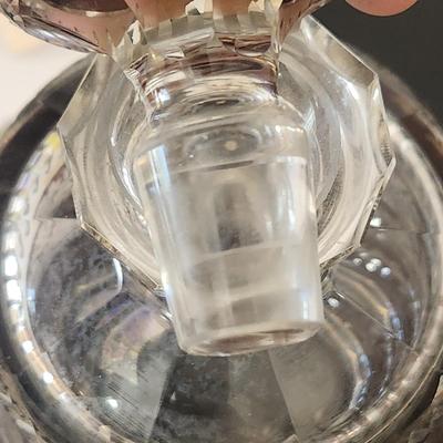 Vintage Decanter w 9 Shot Liquor Glasses Czechoslovakia Crystal