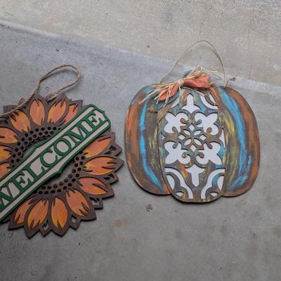 Pumpkin & Sunflower Wall Decor (G)