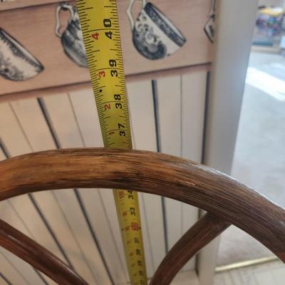 4 Vintage Bentwood Rattan Chairs Tiki- Bar