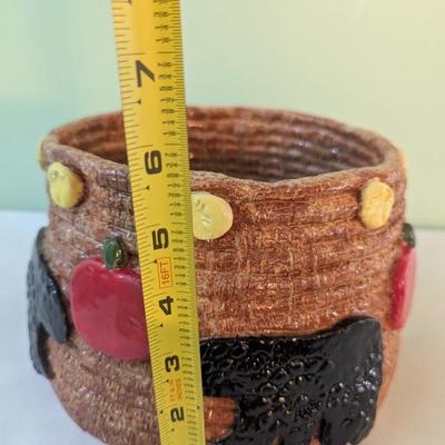 Black Bear & Apple Design Honey Container #1 (K)
