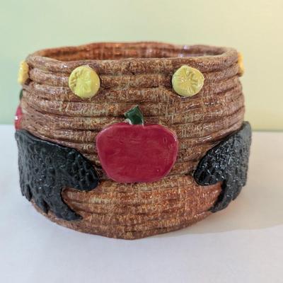 Black Bear & Apple Design Honey Container #1 (K)