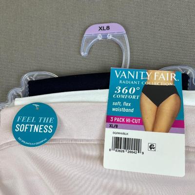 Vanity Fair 3 Pair Hi-Cut Panties Size XL/8