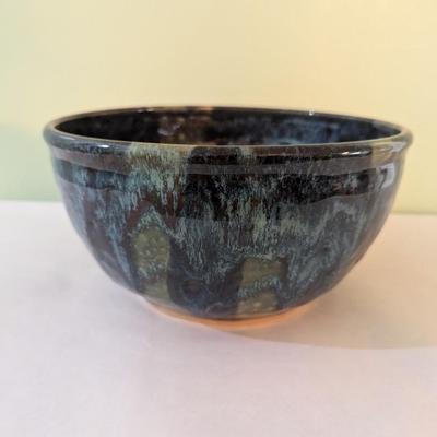 Hand Signed Pottery Glazed Bowl #2 (K)