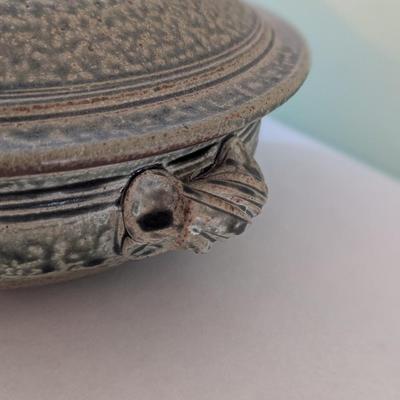 Handmade Studio Art Pottery Bowl With Lid (K)