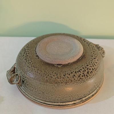Handmade Studio Art Pottery Bowl With Lid (K)