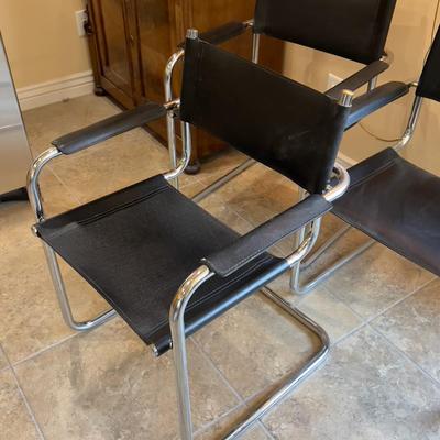 Sale Photo Thumbnail #33: Three chairs in very good condition, possibly a European Import. 