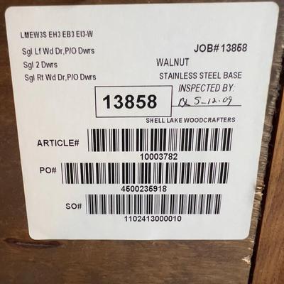 Sale Photo Thumbnail #63: Very good condition. Measures: 63 Long X 20 Deep X 26" Tall  with Brushed Stainless Base. Please Bring Moving Help and Packing Blankets. 