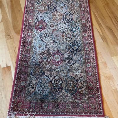 Sale Photo Thumbnail #93: More of A prayer rug size. Companion piece for Lot No. 7 Measures 29 X 56" 