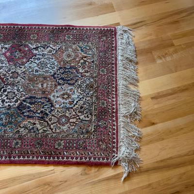 Sale Photo Thumbnail #95: More of A prayer rug size. Companion piece for Lot No. 7 Measures 29 X 56" 