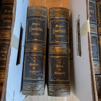 Sale Photo Thumbnail #112: Very Cool Leather Binding. Excellent Condition for their age. Large Books! Published in 1890 