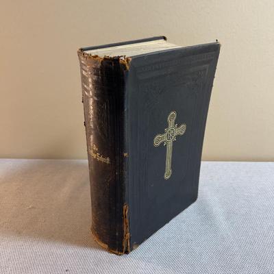 Sale Photo Thumbnail #289: Antique Dated 1885 Leather Bound. German Language