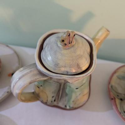 North Carolina Pincu Pottery Watercolor Signed Elise Willa Pincu Delfield (K)