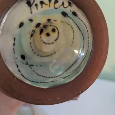 North Carolina Pincu Pottery Watercolor Signed Elise Willa Pincu Delfield (K)