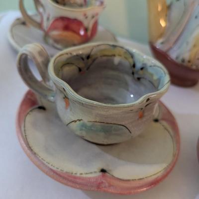 North Carolina Pincu Pottery Watercolor Signed Elise Willa Pincu Delfield (K)