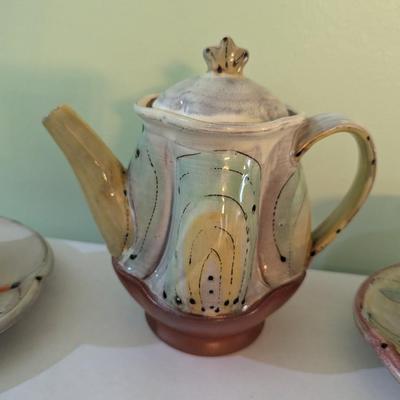North Carolina Pincu Pottery Watercolor Signed Elise Willa Pincu Delfield (K)