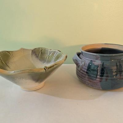 Handmade Pottery Bowls By Local Artist Ruth Lehmann & Tisha Cook (K)