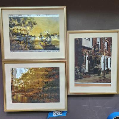 3 Vintage Foil Art