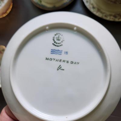 Lot of Collectables Glass China Mini Tea Set w Note of Ownership