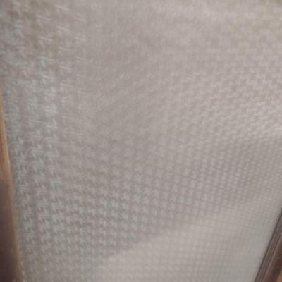 Antique Wood Framed Office Door Half with Textured Surface Glass Panel