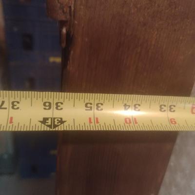 Antique Wood Framed Office Door Half with Textured Surface Glass Panel
