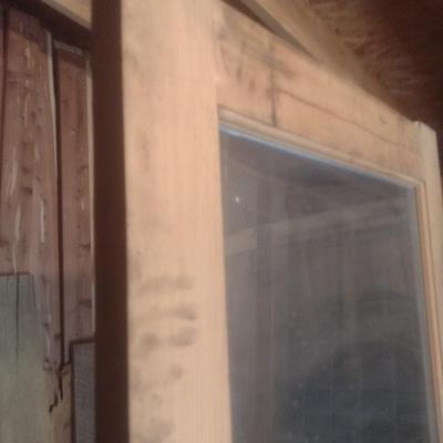 Solid Wood Framed Window Panel 80"x32"