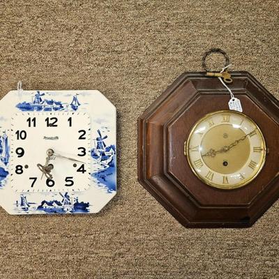 Lot of 2 Vintage Clocks - As Is/Needs Work