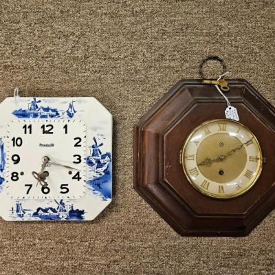 Lot of 2 Vintage Clocks - As Is/Needs Work