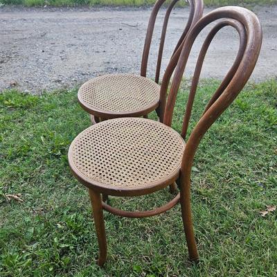 Lot of 2 Antique Bistro/Cafe/Ice Cream Chairs