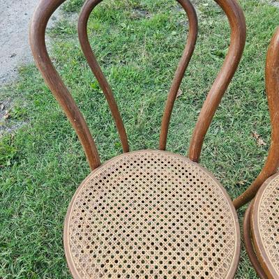 Lot of 2 Antique Bistro/Cafe/Ice Cream Chairs