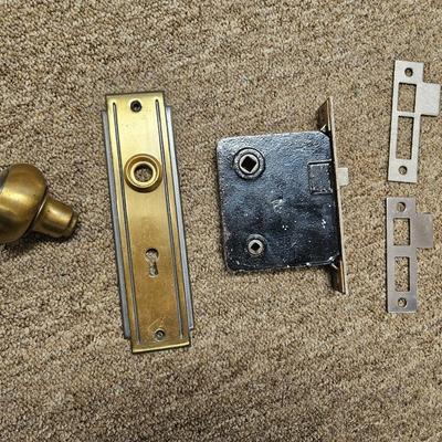 Vintage Mid Century Bathroom Door Knob in Box