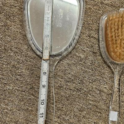 Lot of Antique Bruch and Mirror