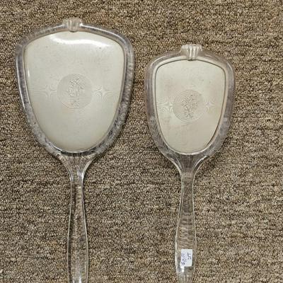 Lot of Antique Bruch and Mirror