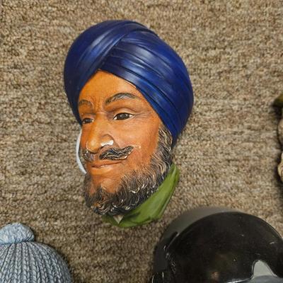 Lot of 5 Bossons and Bosson-Style Hanging Bust Plaques - As is