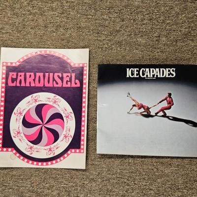 Lot of 2 Entertainment Programs "Ice Capades" & "Carousel"