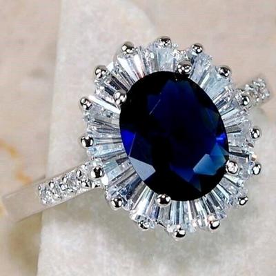 Lab-Created Sapphire Ring