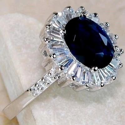 Lab-Created Sapphire Ring