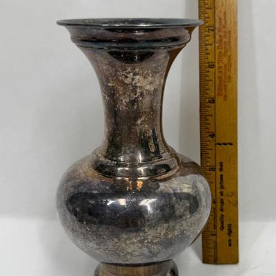 7" Silver-plated Vase