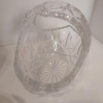 Set of Three Centerpiece Baskets Two Crystal and One Milk Glass