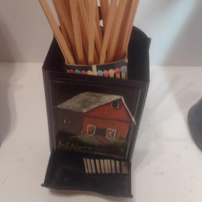 Assortment of Rustic Home Decor Items Includes Corn Husk Dolls and Other